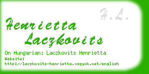 henrietta laczkovits business card